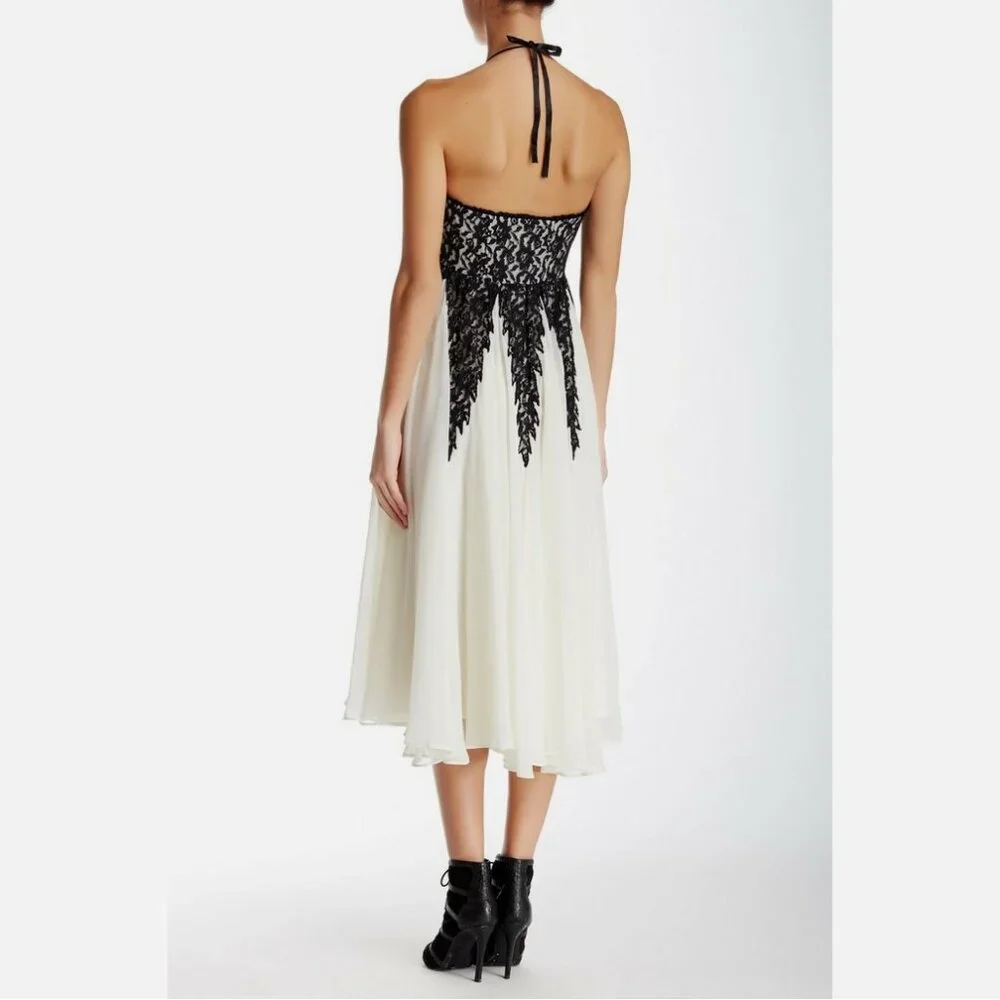 NWOT Free People Freda Midi Flared Ball Gown Ivory Combo - Picture 8 of 12